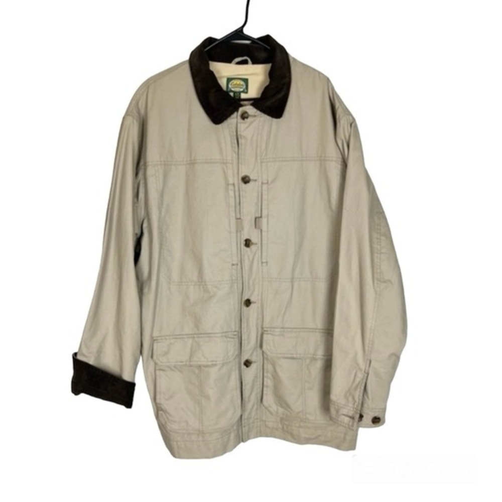 Cabelas chore coat jacket Mens XL tan‎ brown Barn hip length
